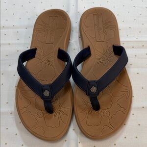 Tommy Bahama Brown and Navy Sandals